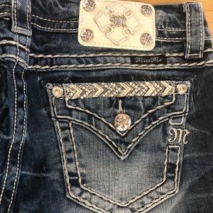 Miss Me distressed blue Buckle Jeans Size 27